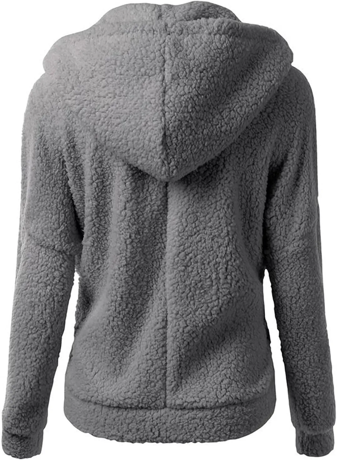 Fleece Jackets for Women Casual Plus Size Long Sleeve Zip Up Fuzzy Sherpa Coat Comfy Warm Hoodies Outwear Fall Winter