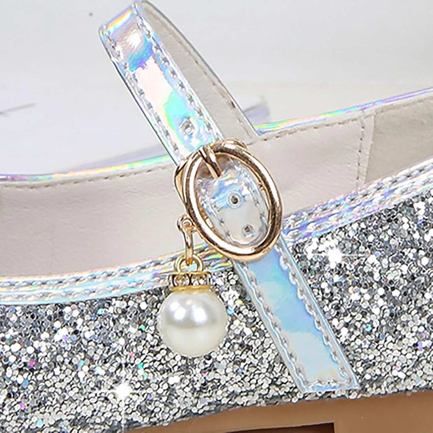 Girl Sparkly Mary Jane Shoes Rhinstones Dress Ballet Flats School Party Wedding Toddler Little Kid Shoes