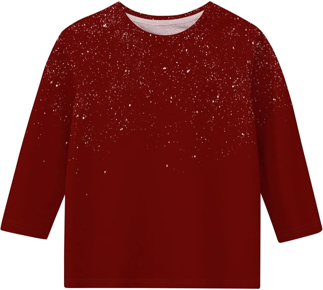 Girls 3/4 Length Sleeve Tops Casual Round Neck Cute Tops Fashion Loose Fit T-Shirts Girls Tops and Blouses