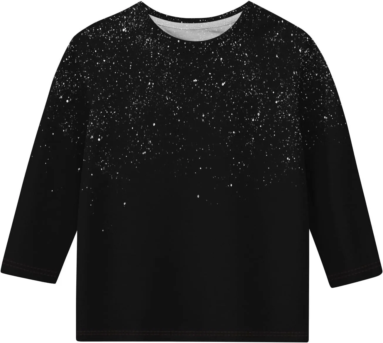 Girls 3/4 Length Sleeve Tops Casual Round Neck Cute Tops Fashion Loose Fit T-Shirts Girls Tops and Blouses