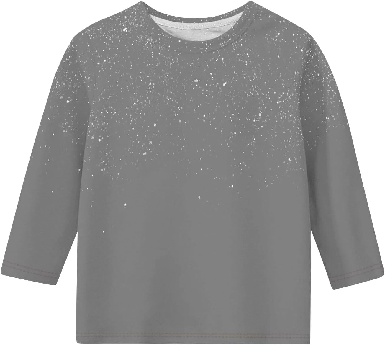 Girls 3/4 Length Sleeve Tops Casual Round Neck Cute Tops Fashion Loose Fit T-Shirts Girls Tops and Blouses