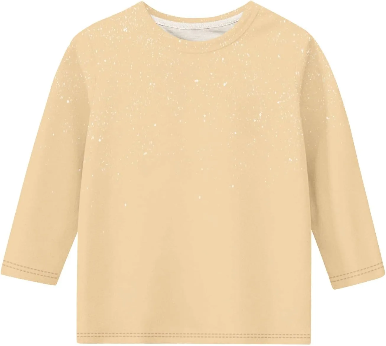 Girls 3/4 Length Sleeve Tops Casual Round Neck Cute Tops Fashion Loose Fit T-Shirts Girls Tops and Blouses