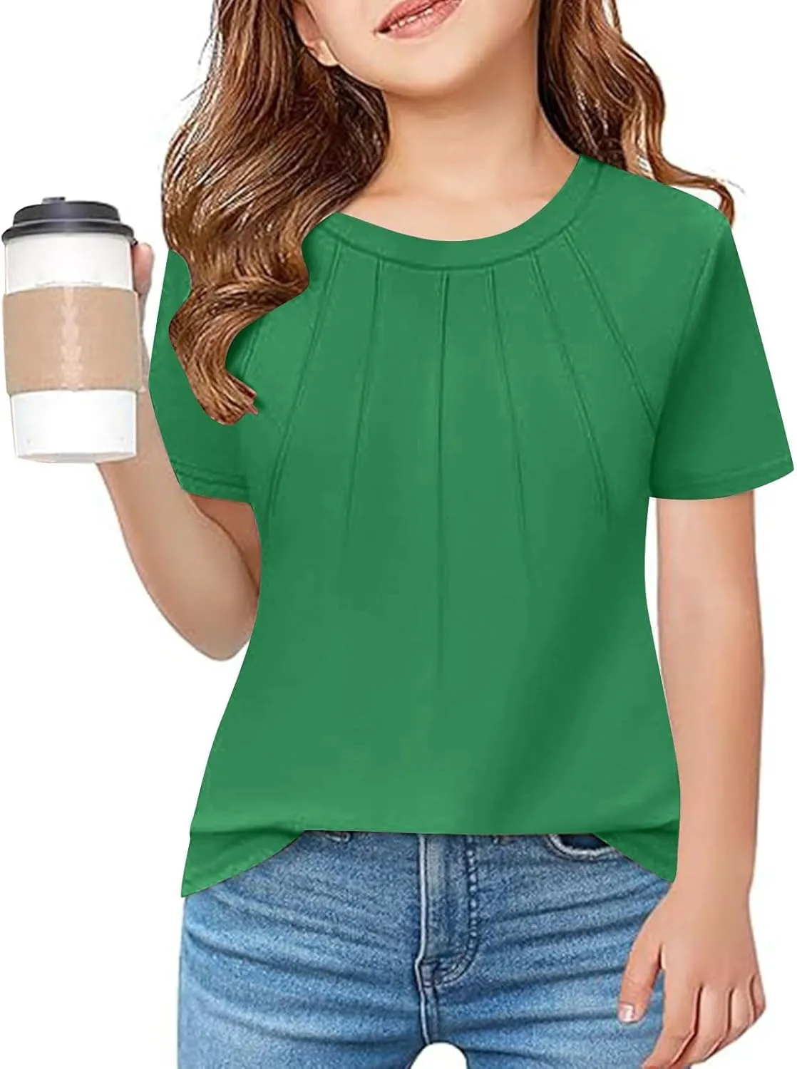 Girls' Blouses & Buttontodown Shirts Sleeve Fashion Tops Tees 5 14 Years Girl Tops