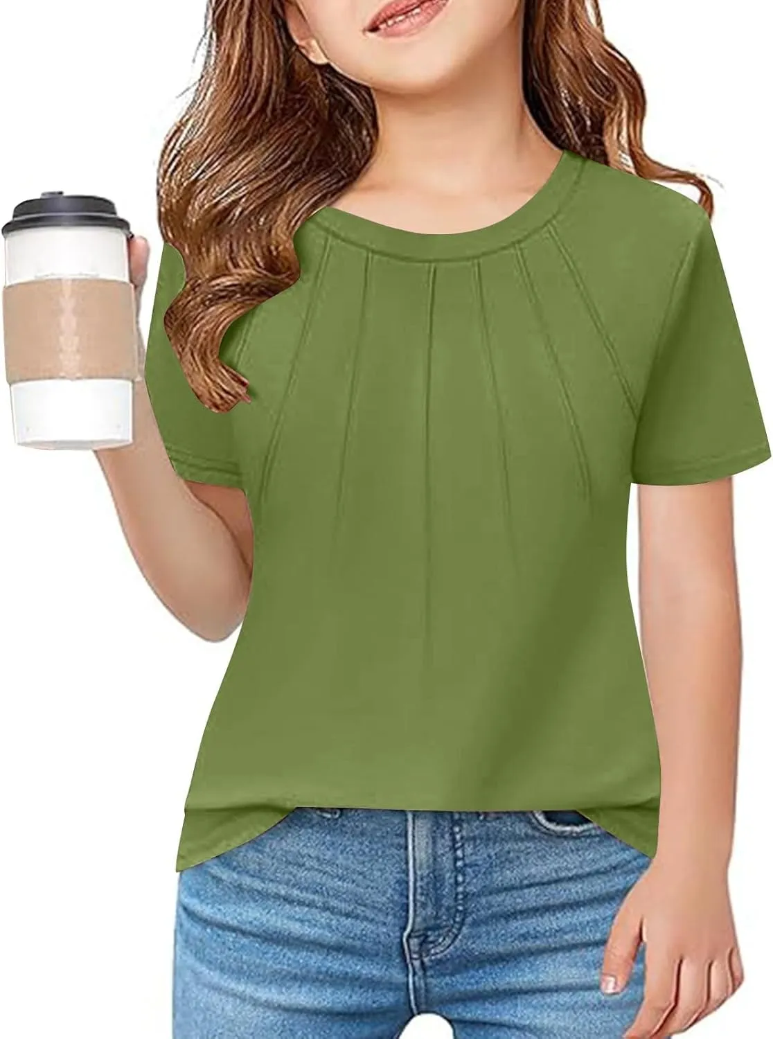 Girls' Blouses & Buttontodown Shirts Sleeve Fashion Tops Tees 5 14 Years Girl Tops
