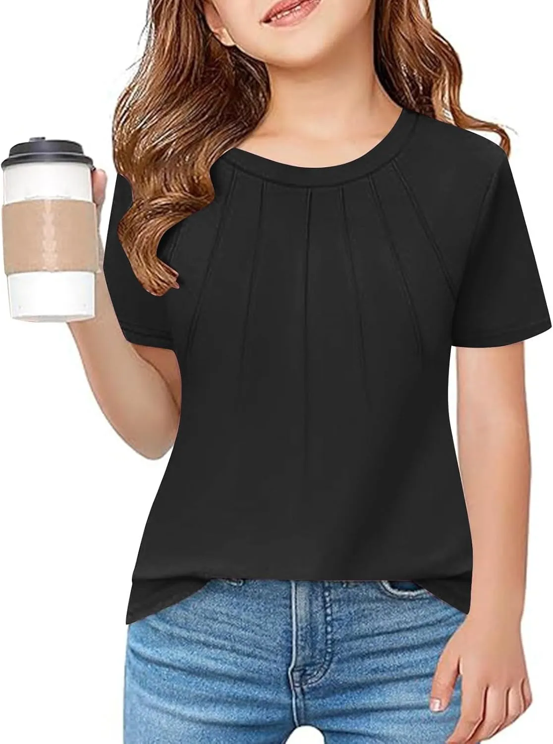 Girls' Blouses & Buttontodown Shirts Sleeve Fashion Tops Tees 5 14 Years Girl Tops