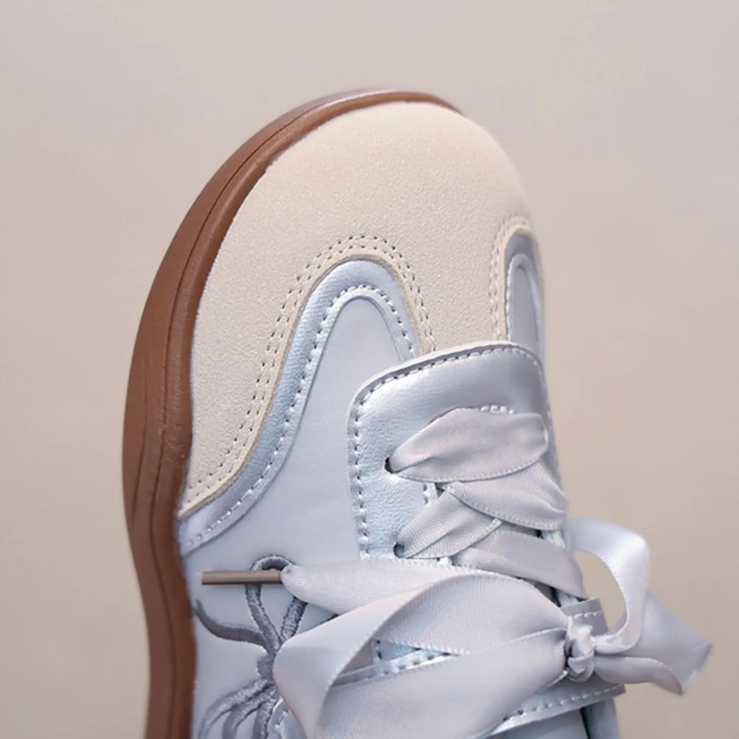 Girls Bowknot Plush Thicken Platform Sneakers Comfortable Casual Fashion Classic Soccer Tennis Girls Shoes Size 6