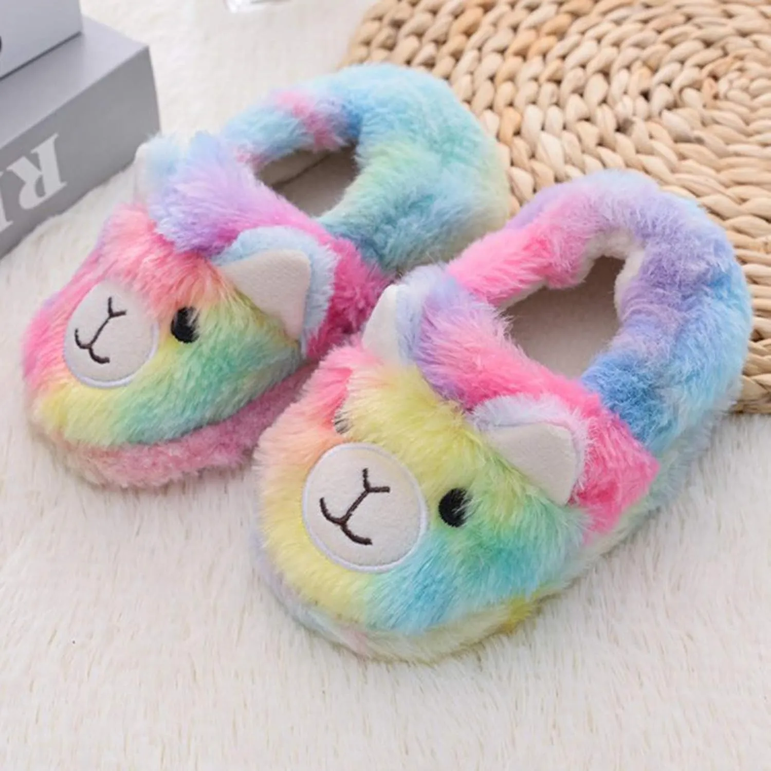 Girls Infant Soft-Soled Shoes Toddler Cartoon Slippers Baby Boys Warm Kids Baby Shoes Wide Toe