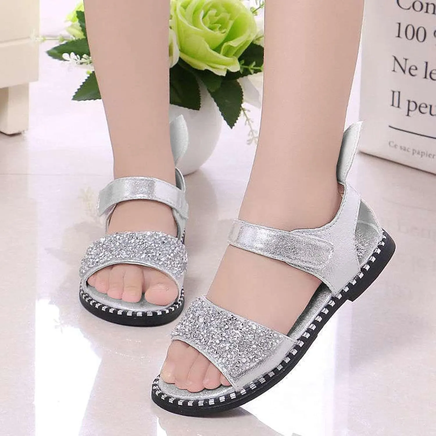 Girls Shoes Size 4 Big Girls Toddler Pearl Girl Dress Shoes Sandals Girl Ballet Carpet Slippers for Girls