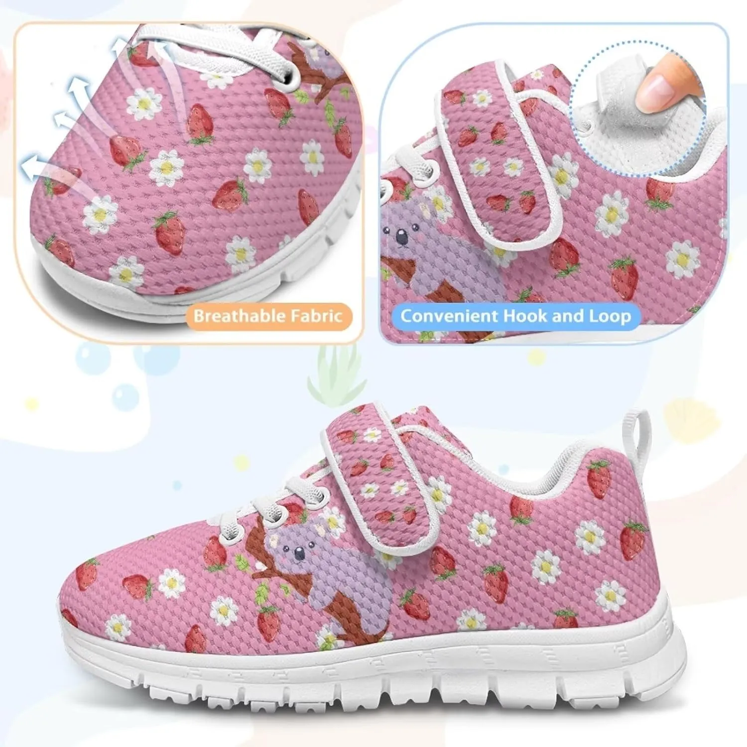 Girls Tennis Shoes School Running Shoes Little Kids Slip On Sneakers