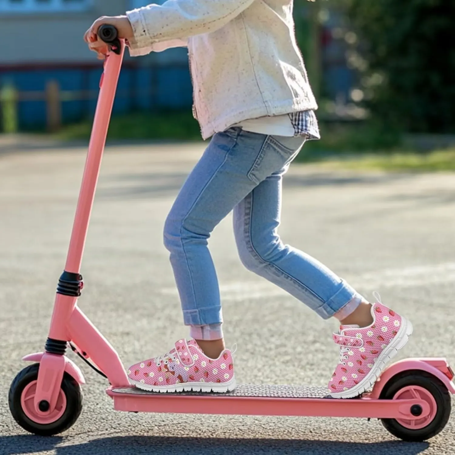 Girls Tennis Shoes School Running Shoes Little Kids Slip On Sneakers