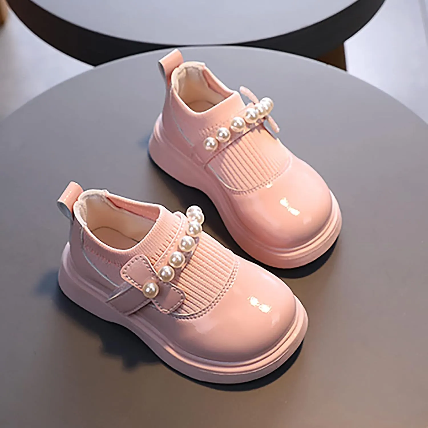 Girls Toddler Little Kid Big Kid Dress Flat Ballerina Shoe Leather Shoes Comfort Dress Shoes Single Booths for Kids