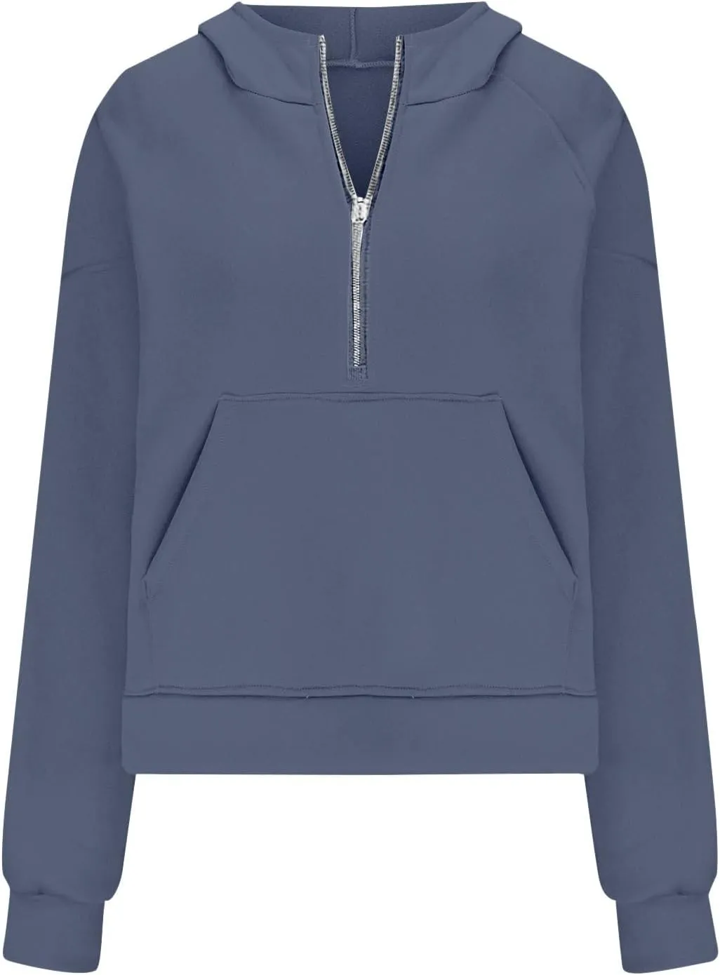 Half Zip Sweatshirts for Women Cropped Pullover Fall Winter Sweatshirts Long Sleeve Casual Warm Sweatshirts