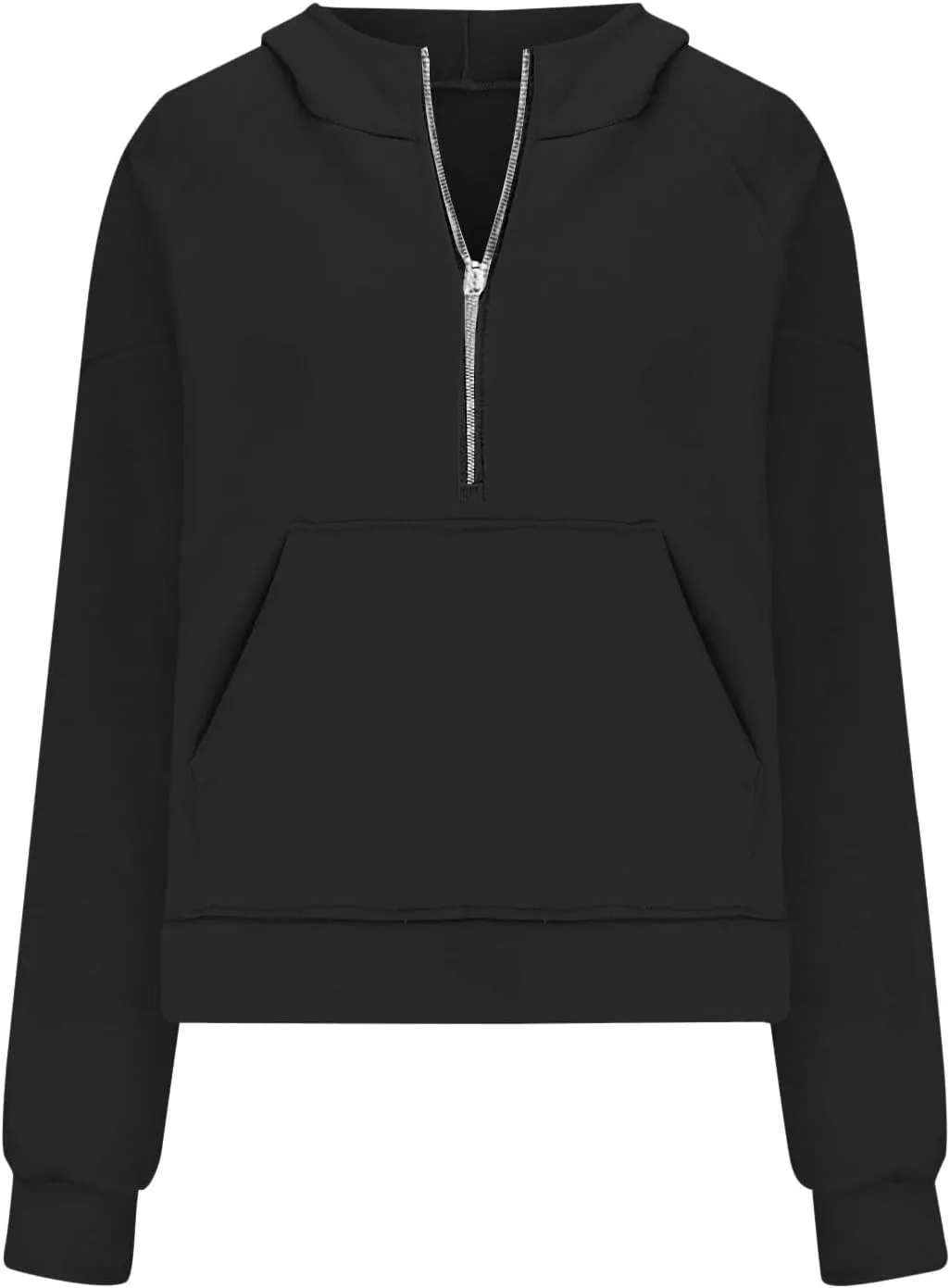 Half Zip Sweatshirts for Women Cropped Pullover Fall Winter Sweatshirts Long Sleeve Casual Warm Sweatshirts