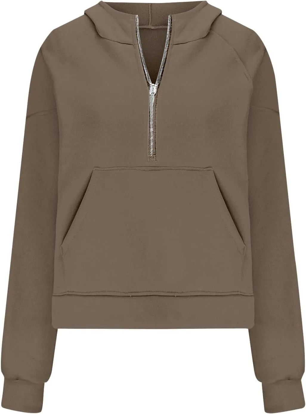 Half Zip Sweatshirts for Women Cropped Pullover Fall Winter Sweatshirts Long Sleeve Casual Warm Sweatshirts