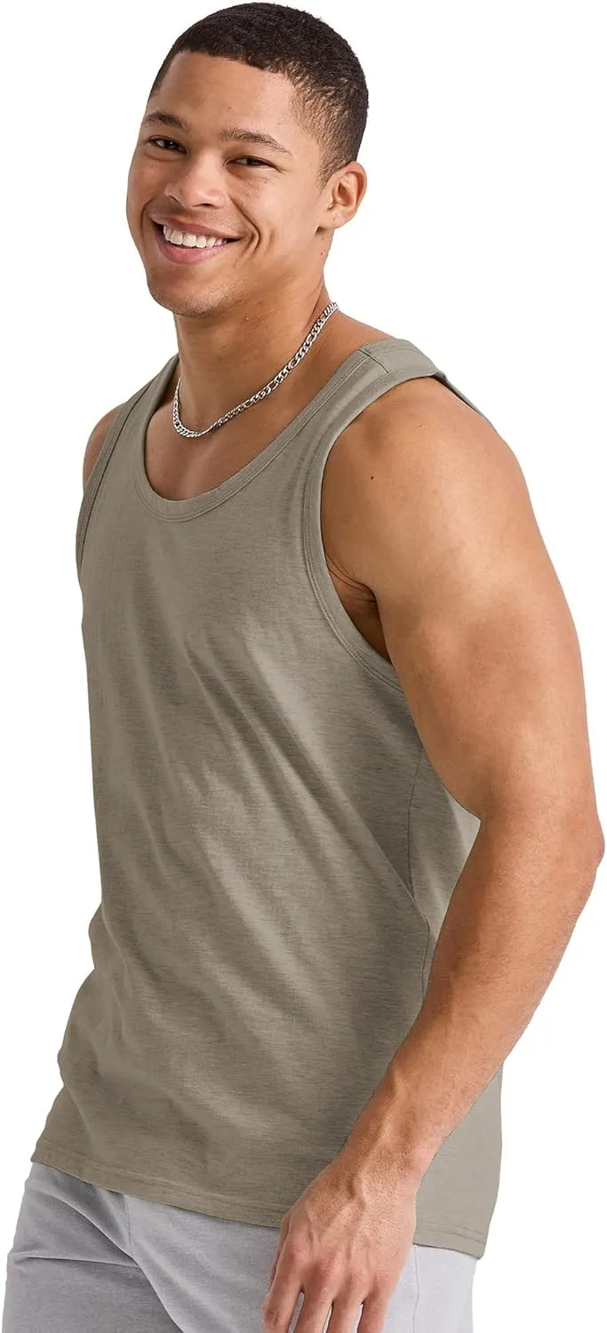 Hanes Men's Originals Tri-Blend Tank Top, Lightweight Tanks For Men, Sleeveless Tank Shirt