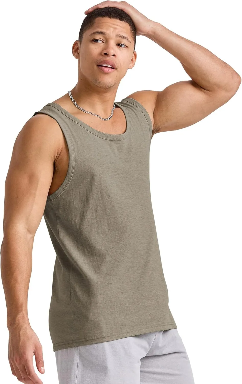Hanes Men's Originals Tri-Blend Tank Top, Lightweight Tanks For Men, Sleeveless Tank Shirt