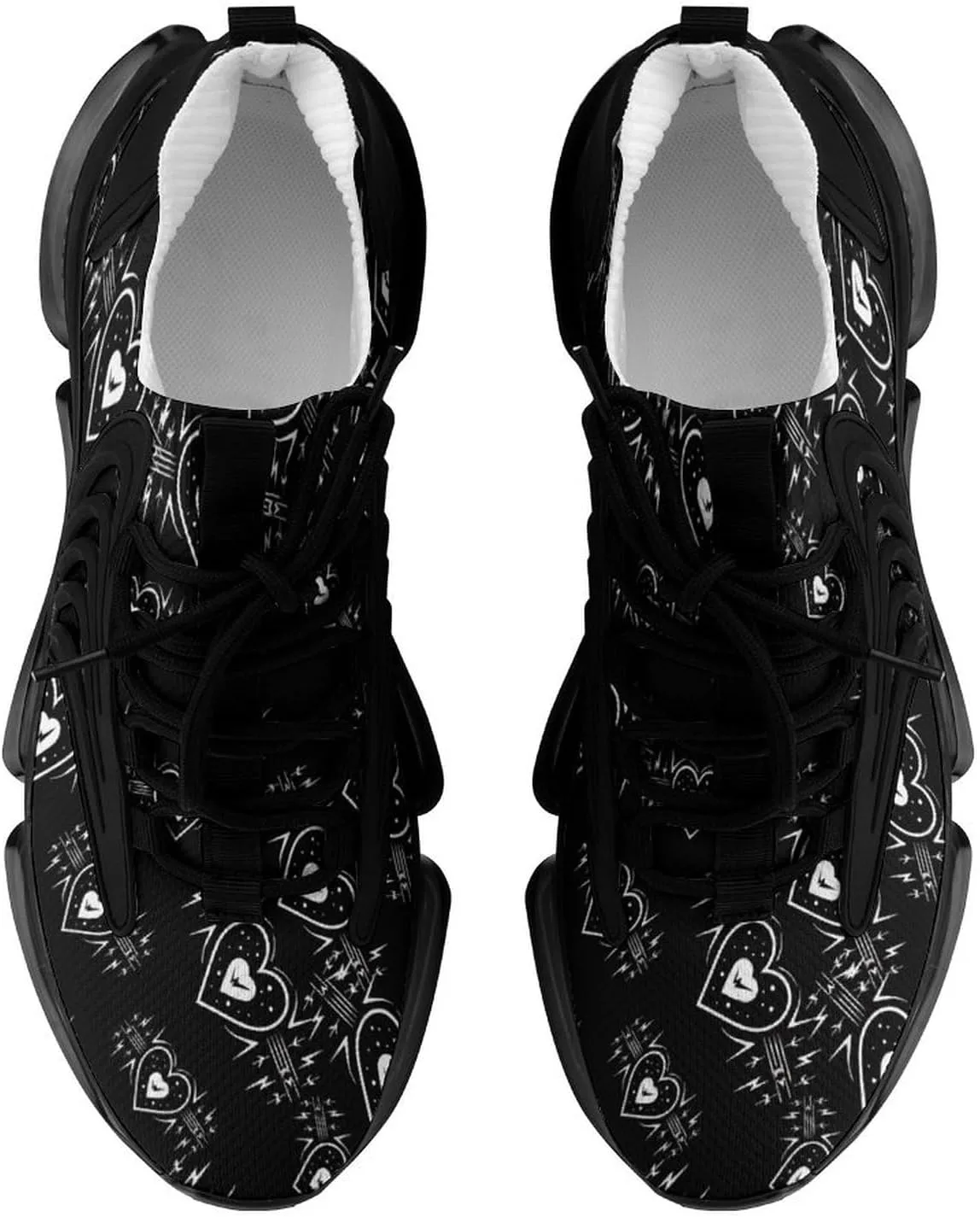 Heartbeat Love Heart Mens Sneakers Running Shoes Lightweight Athletic Shoes for Jogging Walking Gym