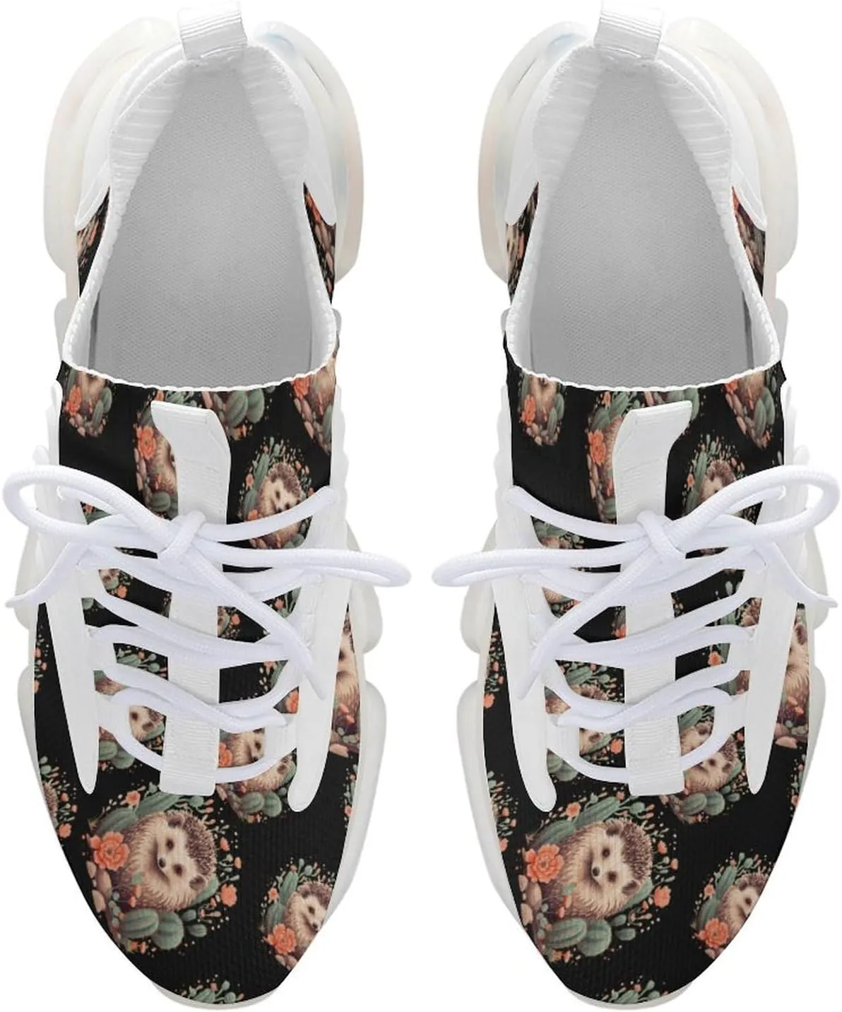 Hedgehog Cactus Mens Sneakers Running Shoes Lightweight Athletic Shoes for Jogging Walking Gym