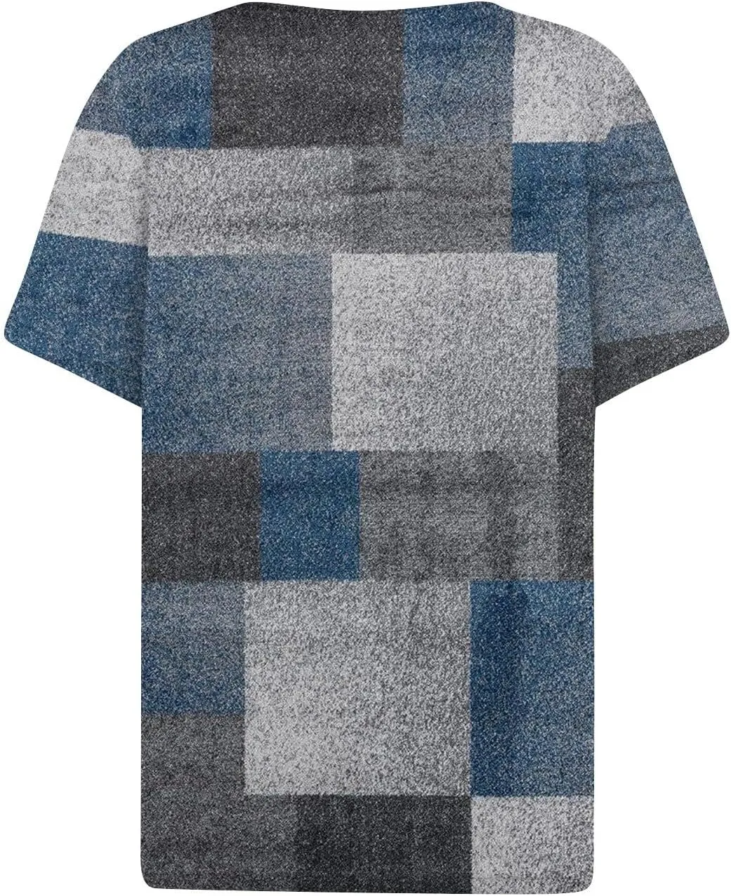 Henley Shirts for Women Buttons Sexy Shirts Short Sleeve Dressy Blouses 2024 Geometric Print Tops
