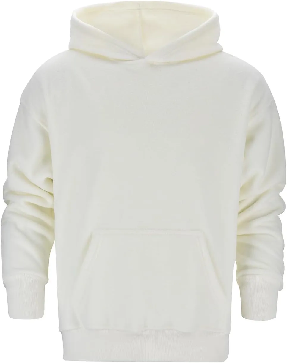 Hoodies for Men Winter Fleece Soft Pullover Sweatshirt Long Sleeve Warm Heavyweight Casual Tops Outfits