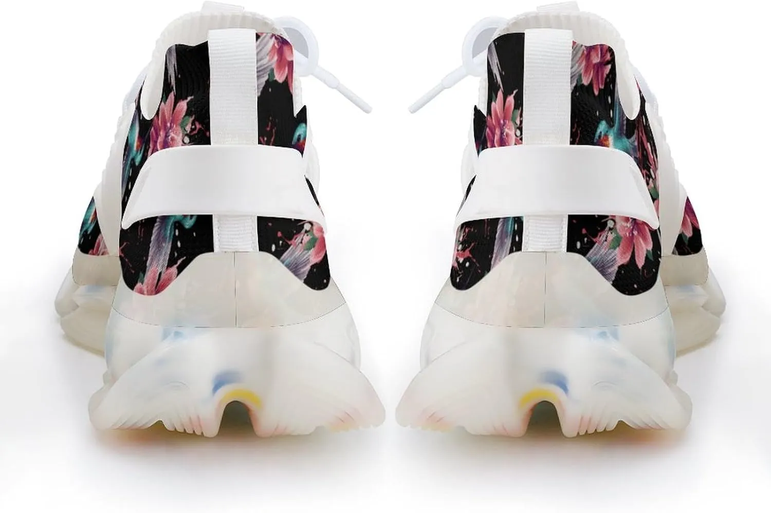 Hummingbirds Flower Mens Sneakers Running Shoes Lightweight Athletic Shoes for Jogging Walking Gym