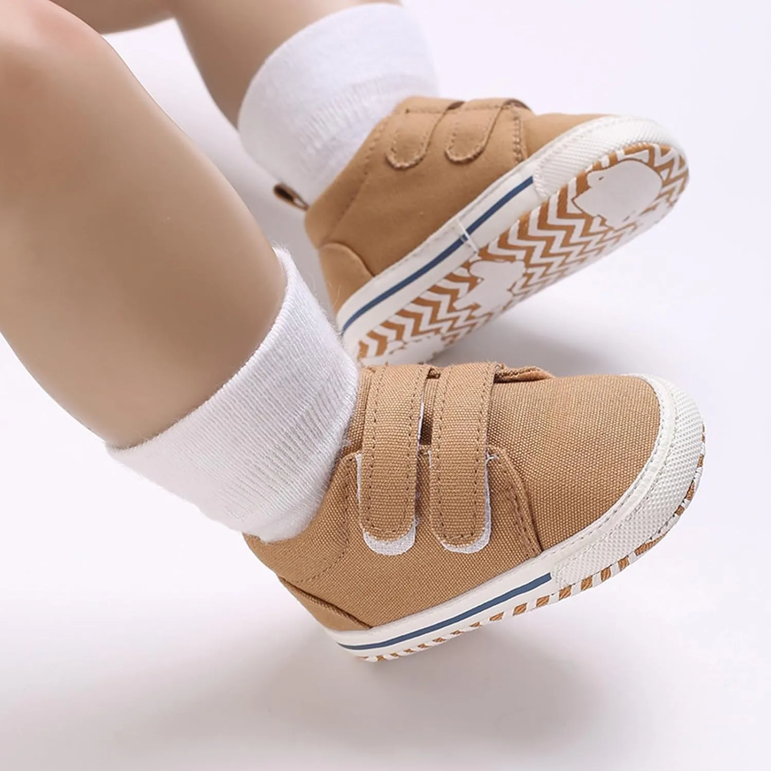 Infant Boys Girls Ankle Sneakers Lightweight Comfortable High Top Flat Bottom Casual Shoes for Outdoor Walking