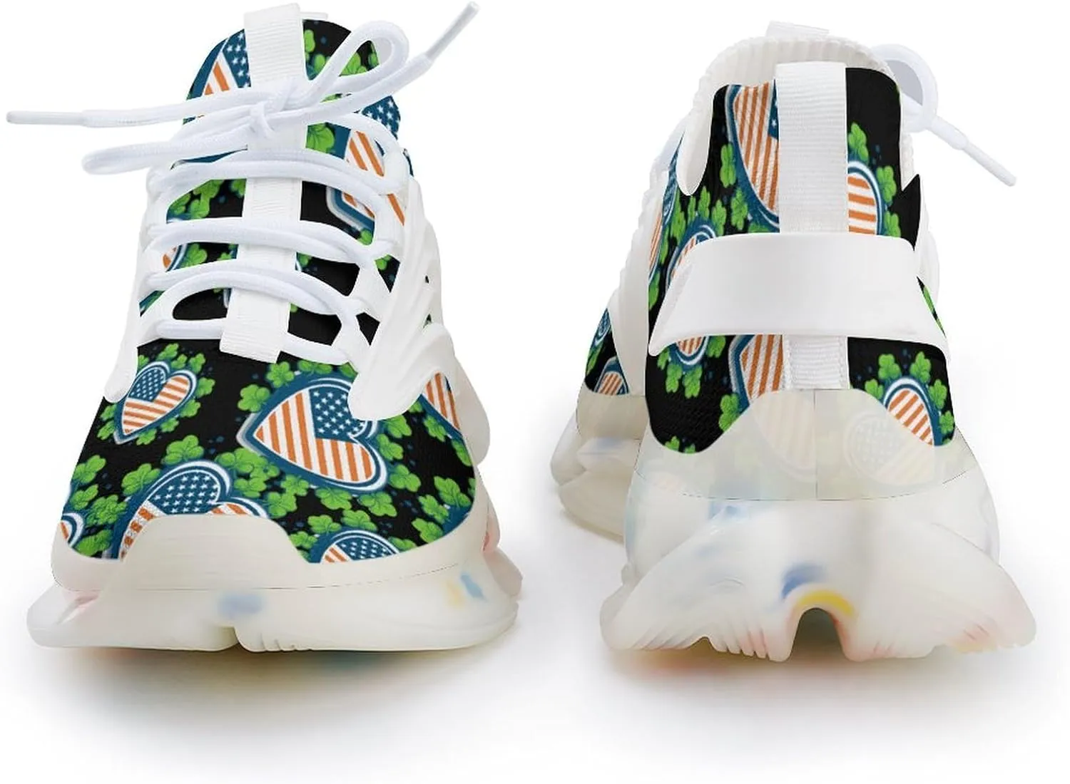Irish American Flag St Patricks Day Mens Sneakers Running Shoes Lightweight Athletic Shoes for Jogging Walking Gym