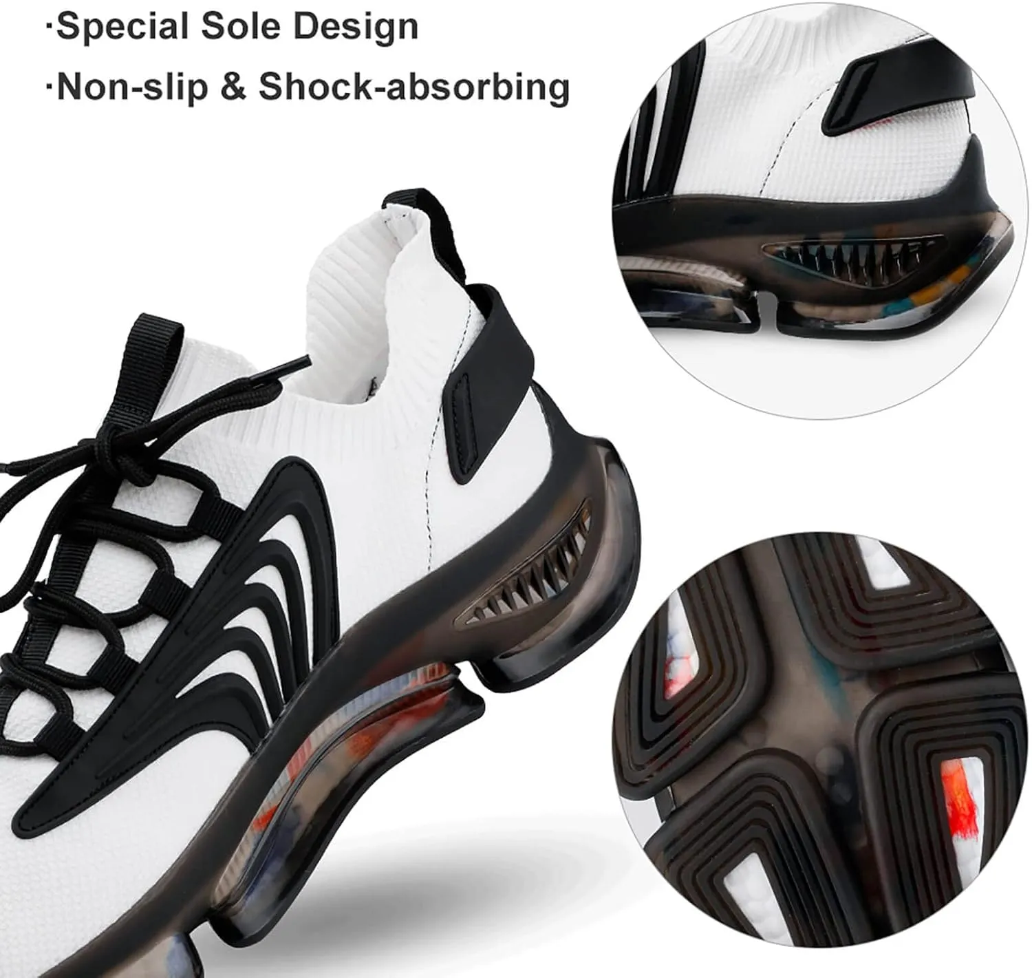 Japanese Koi Fish Cherry Blossoms Mens Lace-Up Sneakers Running Walking Tennis Sports Workout Shoes Breathable