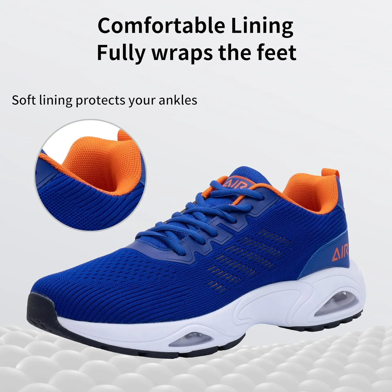 JARLIF Men's Running Shoes Athletic Cushioned Tennis Shoes Comfortable Supportive Sport Gym Jogging Sneaker