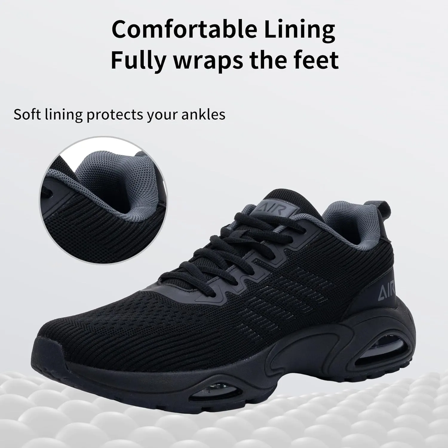 JARLIF Men's Running Shoes Athletic Cushioned Tennis Shoes Comfortable Supportive Sport Gym Jogging Sneaker