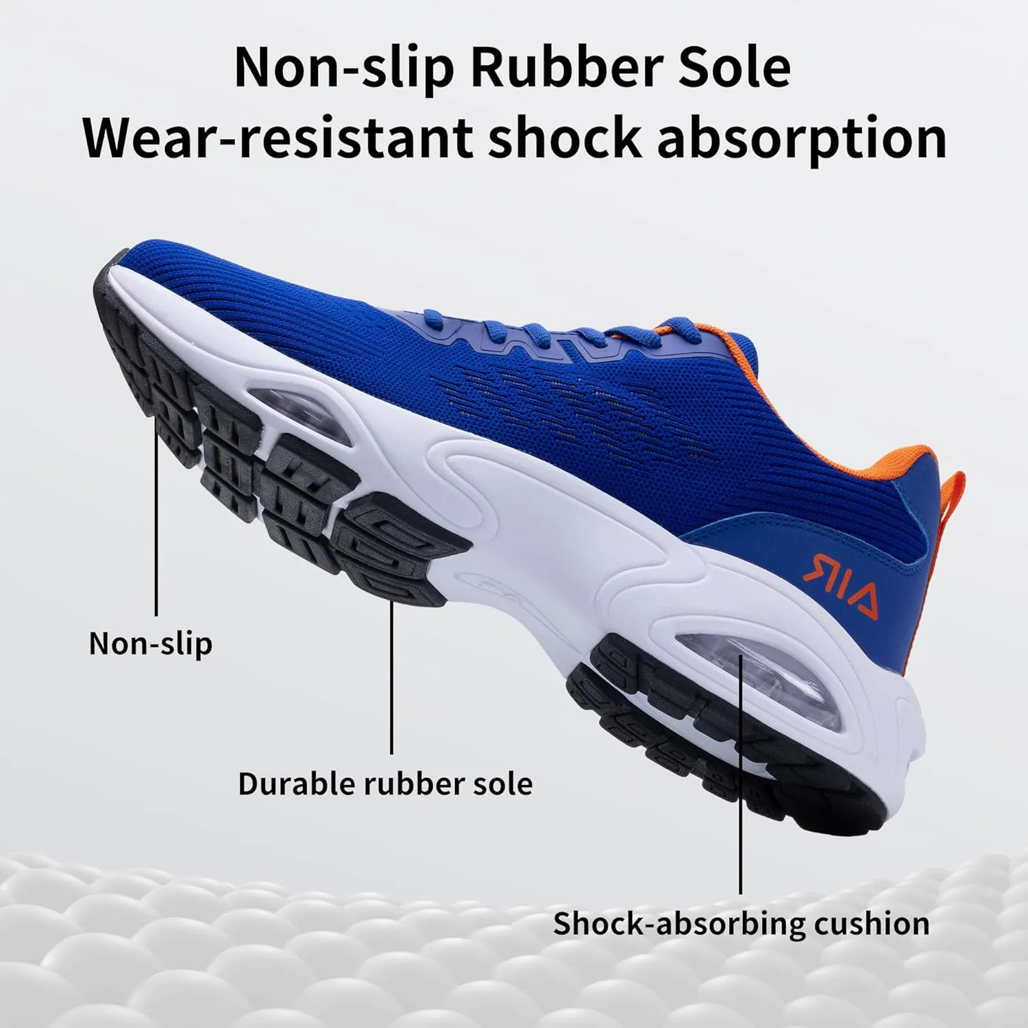 JARLIF Men's Running Shoes Athletic Cushioned Tennis Shoes Comfortable Supportive Sport Gym Jogging Sneaker