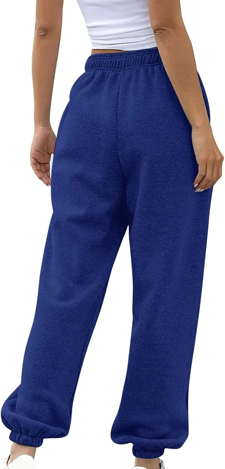 JOFOW 2024 Cinch Bottom Sweatpants Womens Sweatpants Sport Workout Active Baggy Lounge Trousers Workout Sweatpants Women