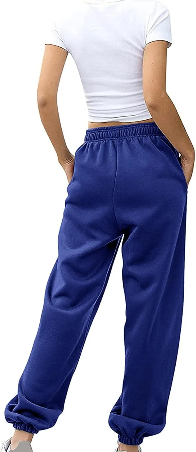 JOFOW 2024 Cinch Bottom Sweatpants Womens Sweatpants Sport Workout Active Baggy Lounge Trousers Workout Sweatpants Women