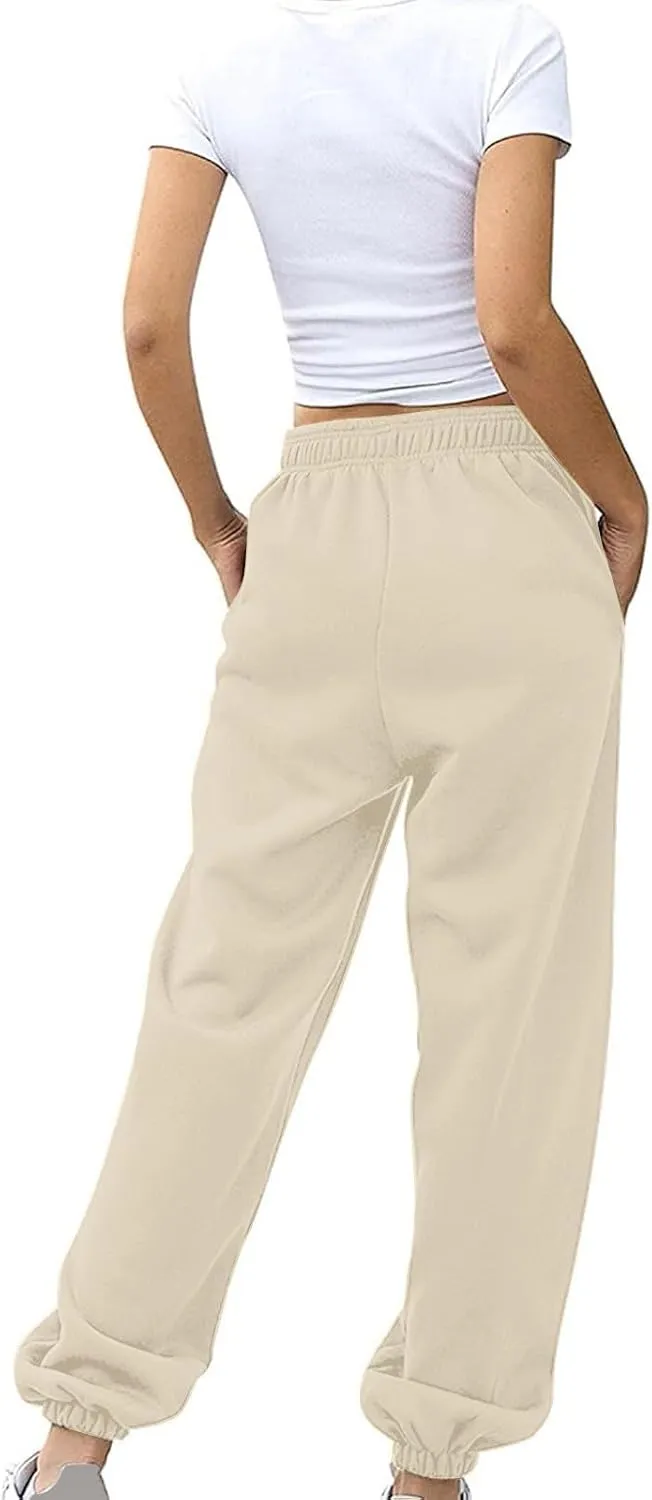 JOFOW 2024 Cinch Bottom Sweatpants Womens Sweatpants Sport Workout Active Baggy Lounge Trousers Workout Sweatpants Women