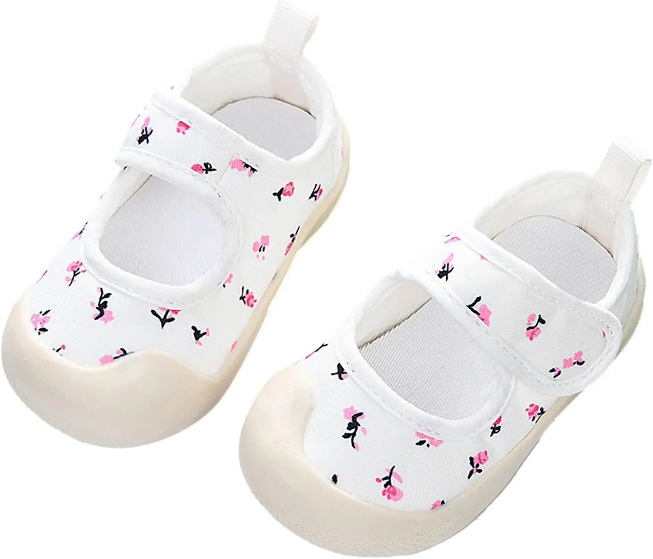Kids Canvas Shoes Baby Boy Girl Floral Print Breathable Soft Lightweight Dress Shoes Toddler Trendy Sandals for Party