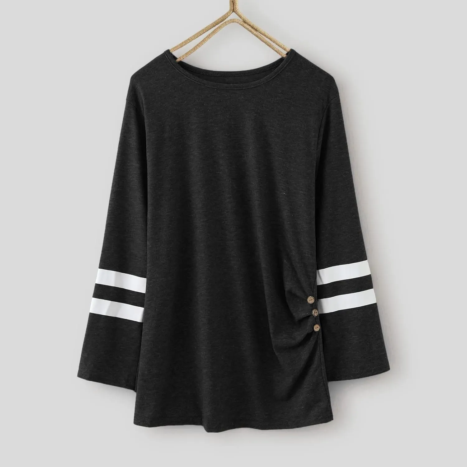 Kids Front Casual Tee Sleeve T-Shirt Long Blouse Knot Tops Girls Tunic Girls Tops Light Up High Tops Girls