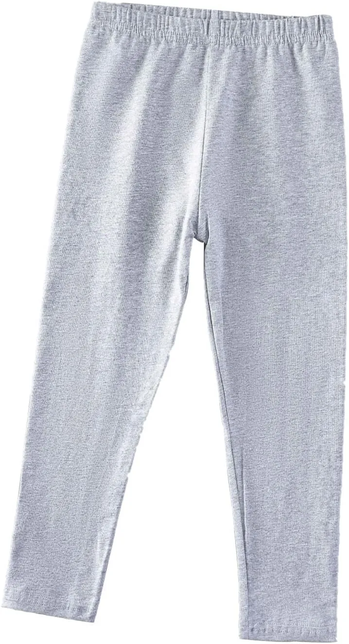 Kids Girls Leggings Cotton Pants Elastic Waist Leggings Summer Solid Casual Pants Yoga Pants Outdoors Dance Pants