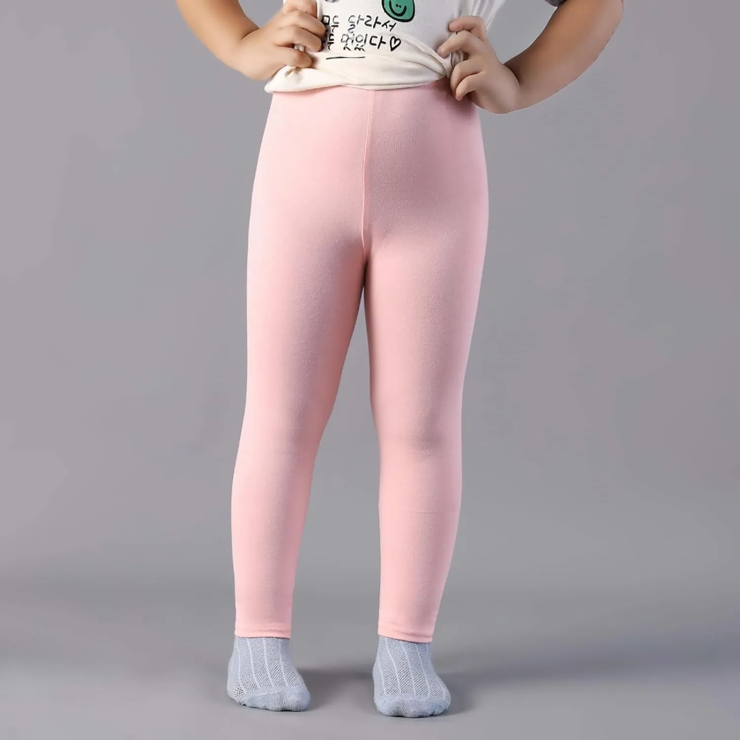 Kids Girls Leggings Cotton Pants Elastic Waist Leggings Summer Solid Casual Pants Yoga Pants Outdoors Dance Pants