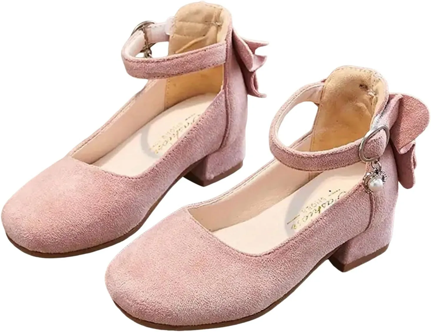 Kids Hiking Shoes Children Shoes Thick High Heel Sandals Fashionable Diamond Bow Small High Heel Toddler Slide