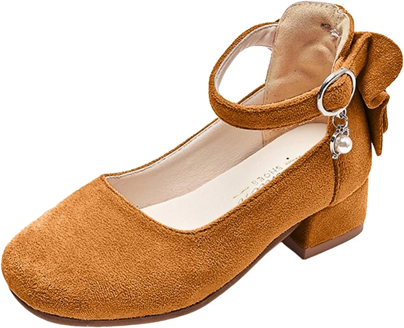 Kids Hiking Shoes Children Shoes Thick High Heel Sandals Fashionable Diamond Bow Small High Heel Toddler Slide
