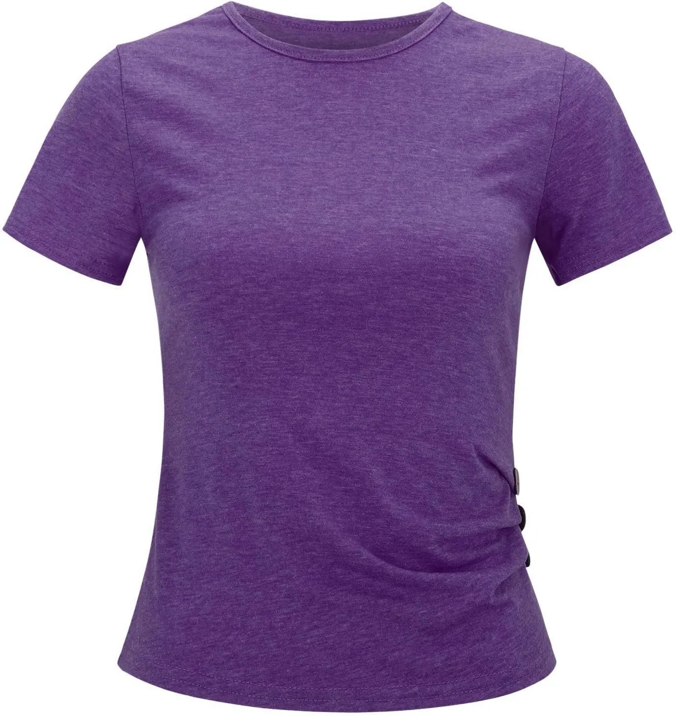 Knot Tunic Button Short Girls Sleeve Tshirt Casual Tops Front Blouse Tee Kids Girls Tops Women Tops