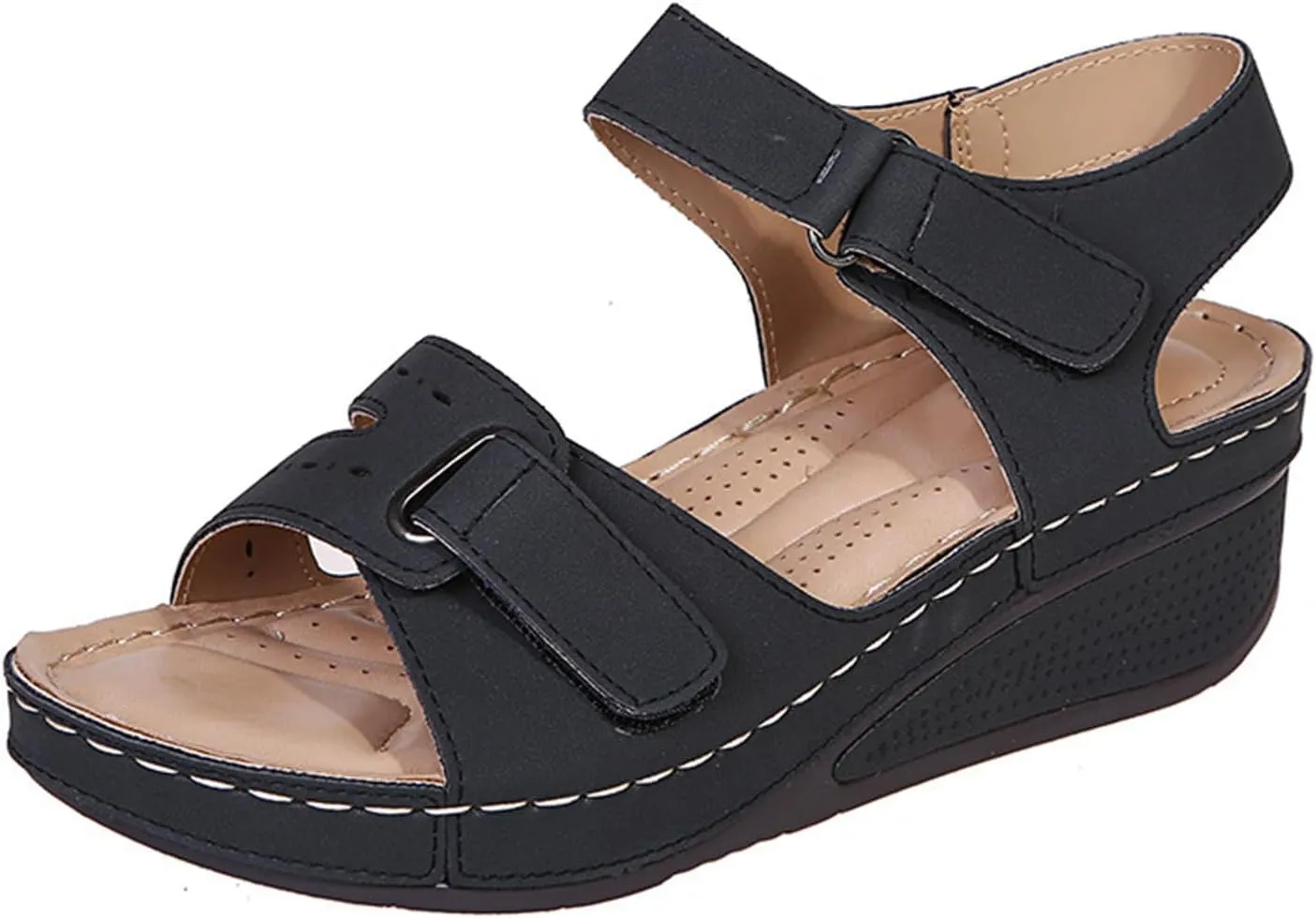 Lausiuoe Orthotic Sandals For Women With Arch Support Dressy Summer Orthopedic Slides Comfy Casual Soft Sole Walking Shoes