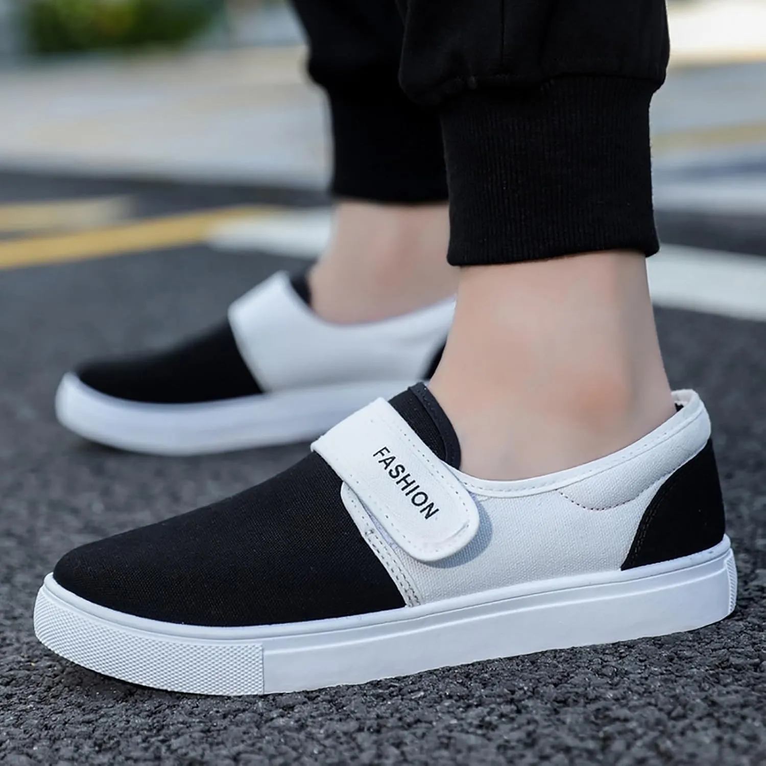 Light-Weight Mens Loafers & Slip-Ons Canvas for Men Low Top Walking Shoes Fashion Casual Shoes
