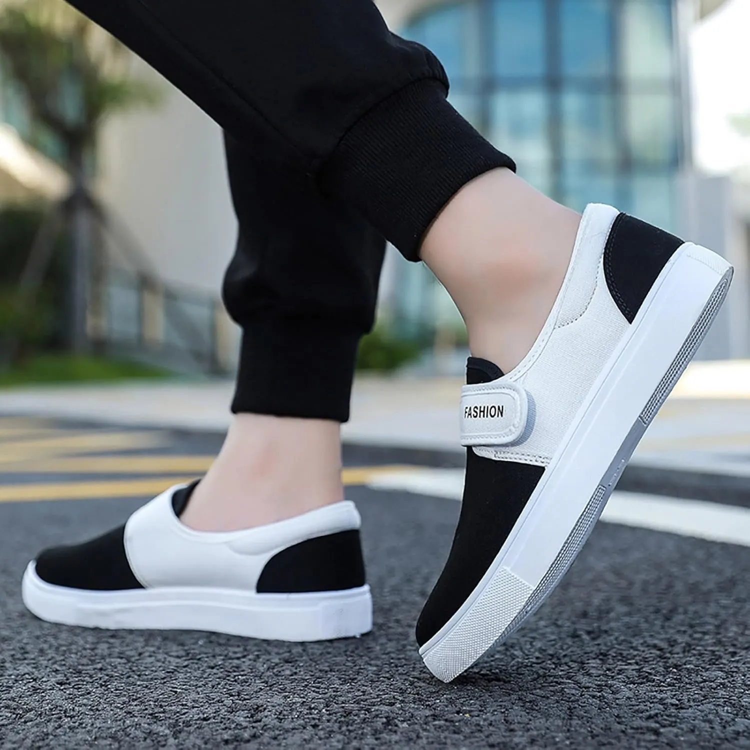 Light-Weight Mens Loafers & Slip-Ons Canvas for Men Low Top Walking Shoes Fashion Casual Shoes