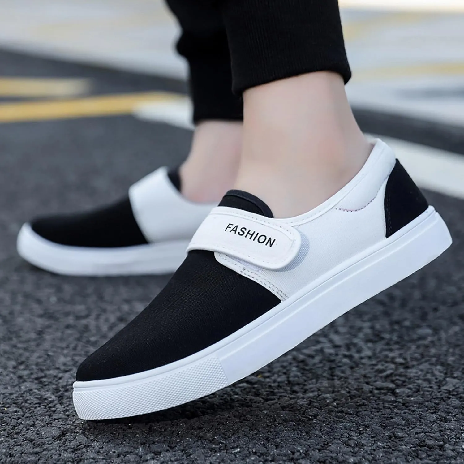 Light-Weight Mens Loafers & Slip-Ons Canvas for Men Low Top Walking Shoes Fashion Casual Shoes