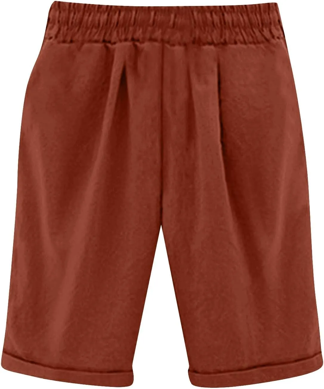 Linen Shorts for Women Trendy Summer Shorts Elastic Waist Drawstring Shorts Casual Baggy Comfy Shorts