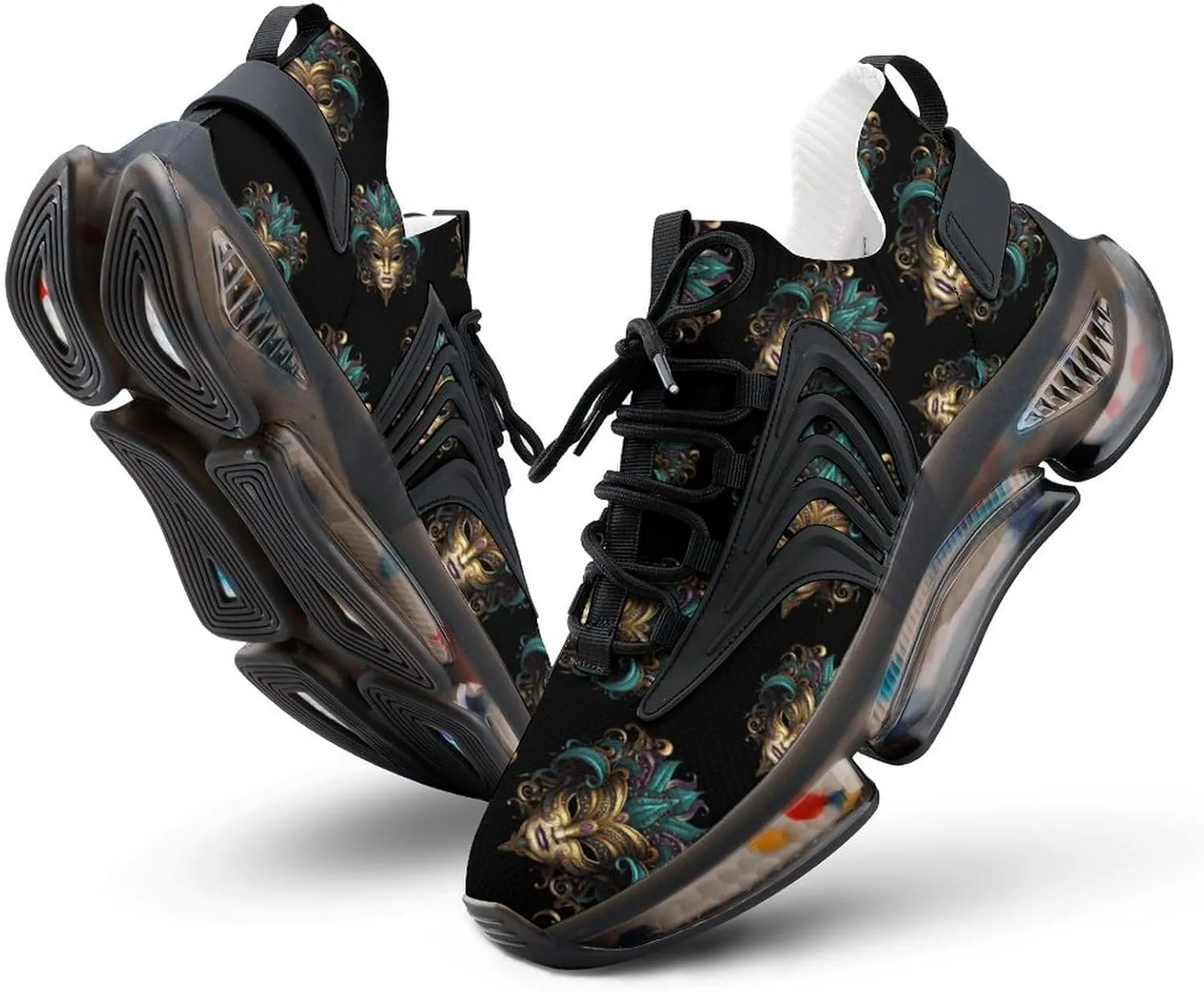 Mardi And Gras Mask Mens Sneakers Running Shoes Lightweight Athletic Shoes for Jogging Walking Gym