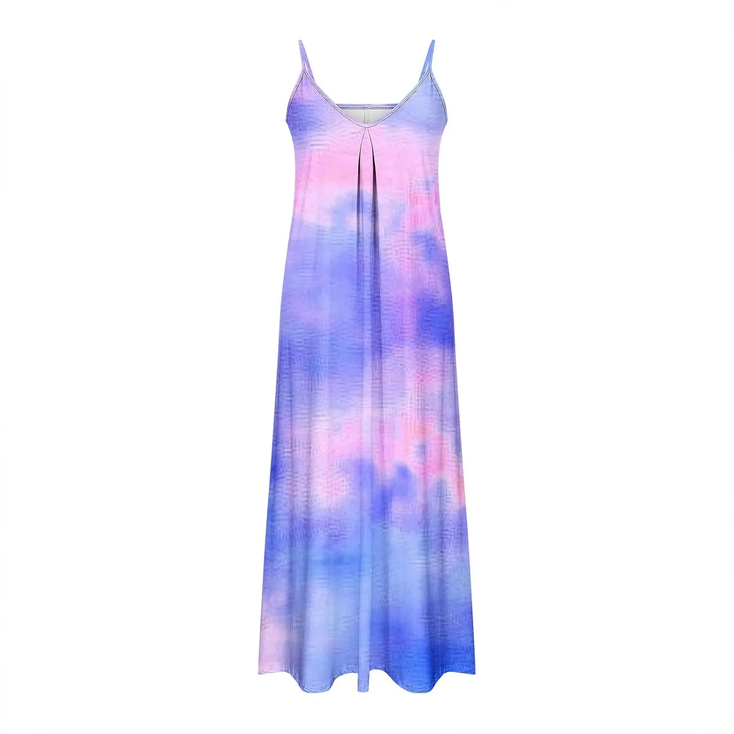 Maxi Dresses for Women 2025 Plus Size Sleeveless Spaghetti Strap Beach Boho Dress Flowy Long Dresses