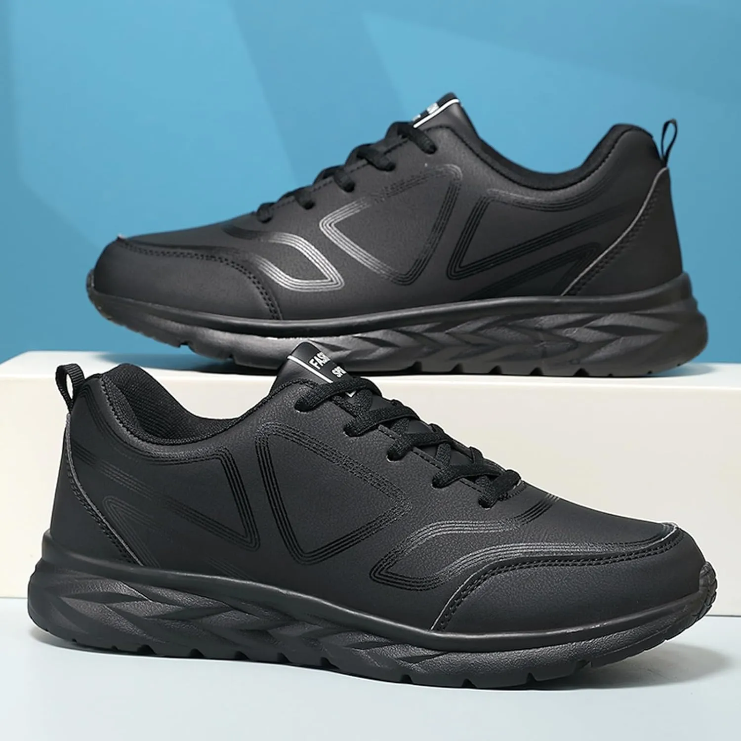 Men Casual Shoes Fashionable New Pattern Simple Solid Color Autumn and Winter Lace Up Flat Bottom Men Shoes Casual Dress