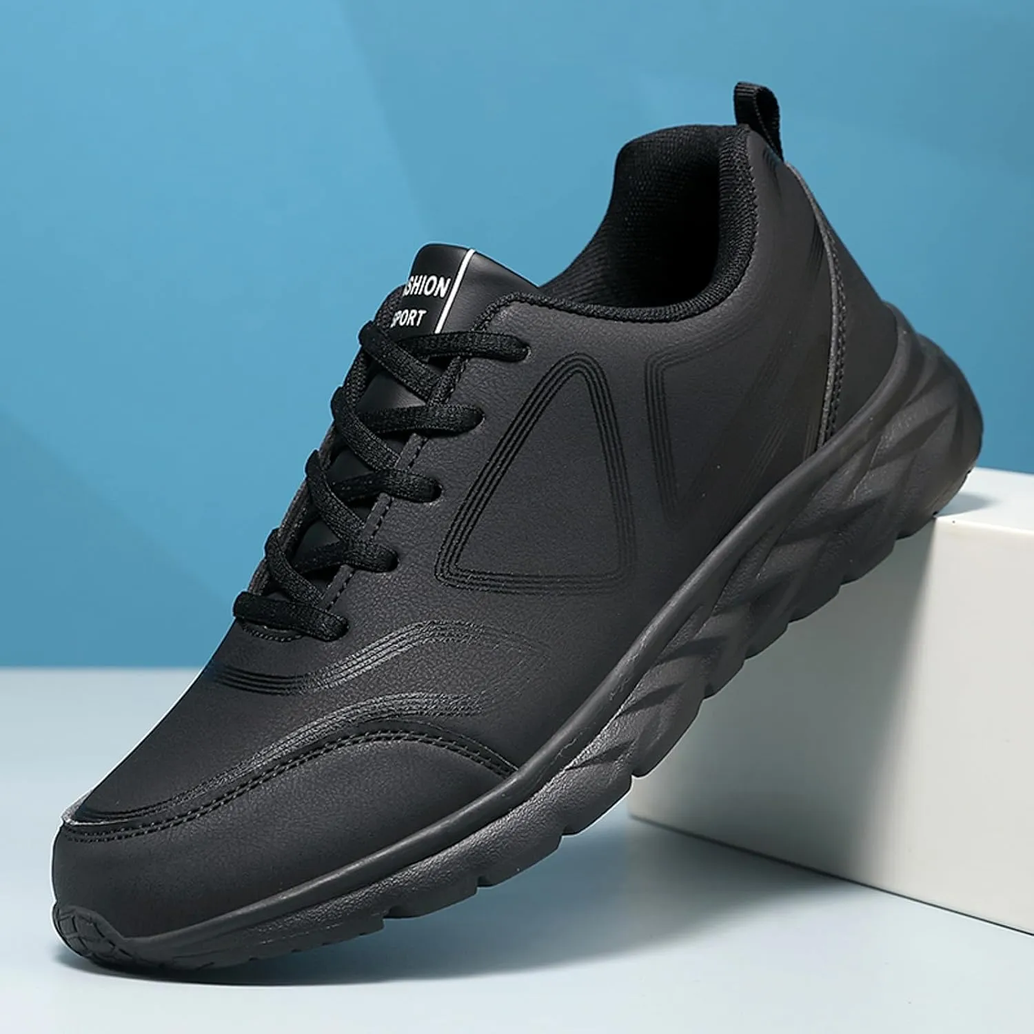 Men Casual Shoes Fashionable New Pattern Simple Solid Color Autumn and Winter Lace Up Flat Bottom Men Shoes Casual Dress